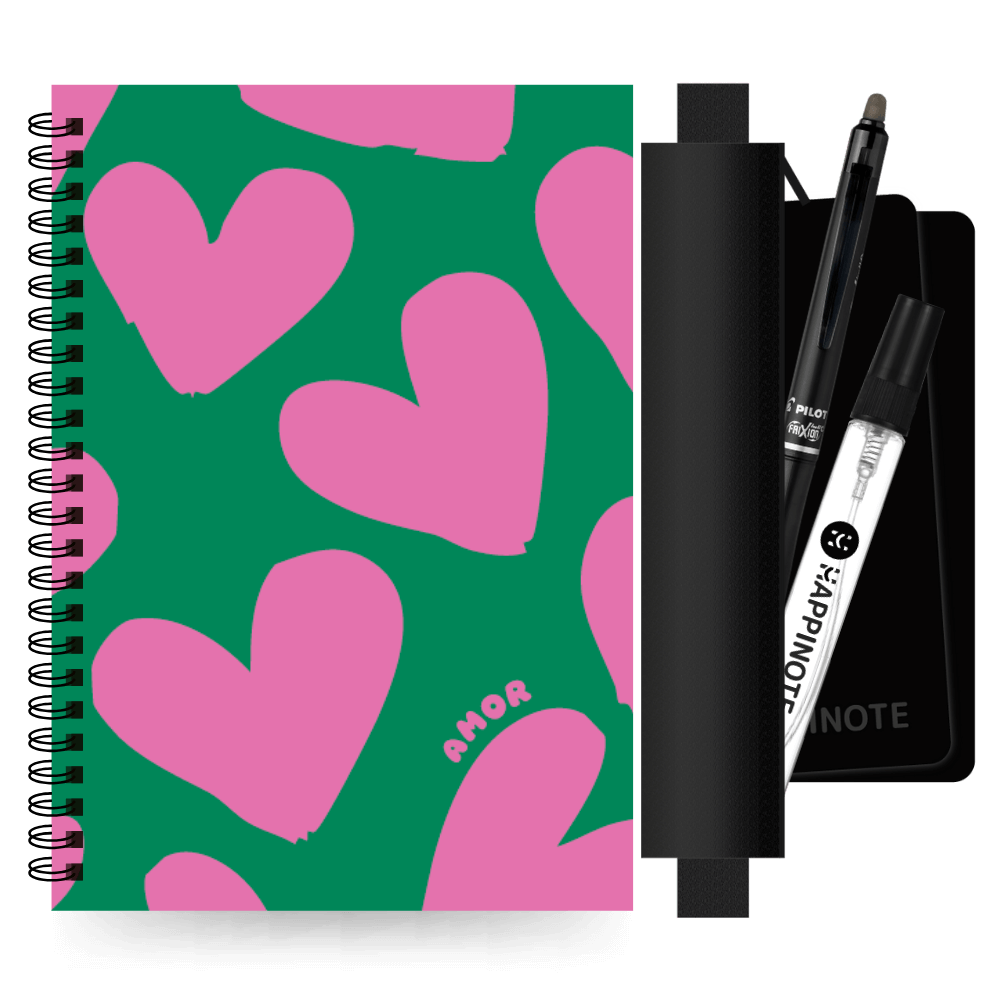 A5 Uitwisbaar notitieboek | Amor met etui