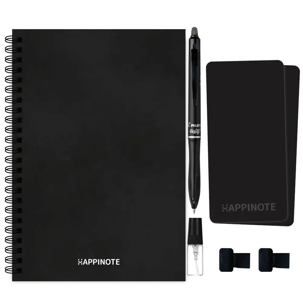 A5 uitwisbaar notitieboek | Black Stone