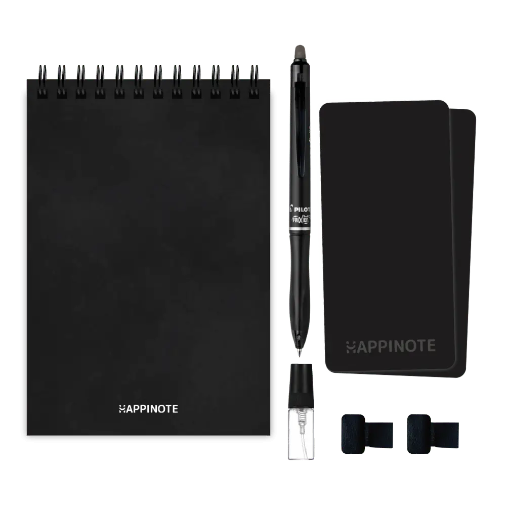 A6 uitwisbaar notitieboek | Black Stone