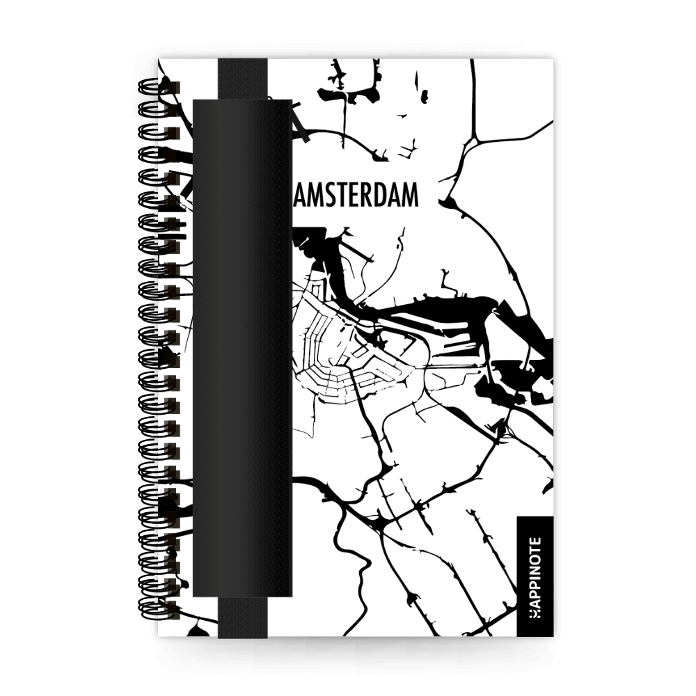 A5 Uitwisbaar notitieboek | Amsterdam met etui
