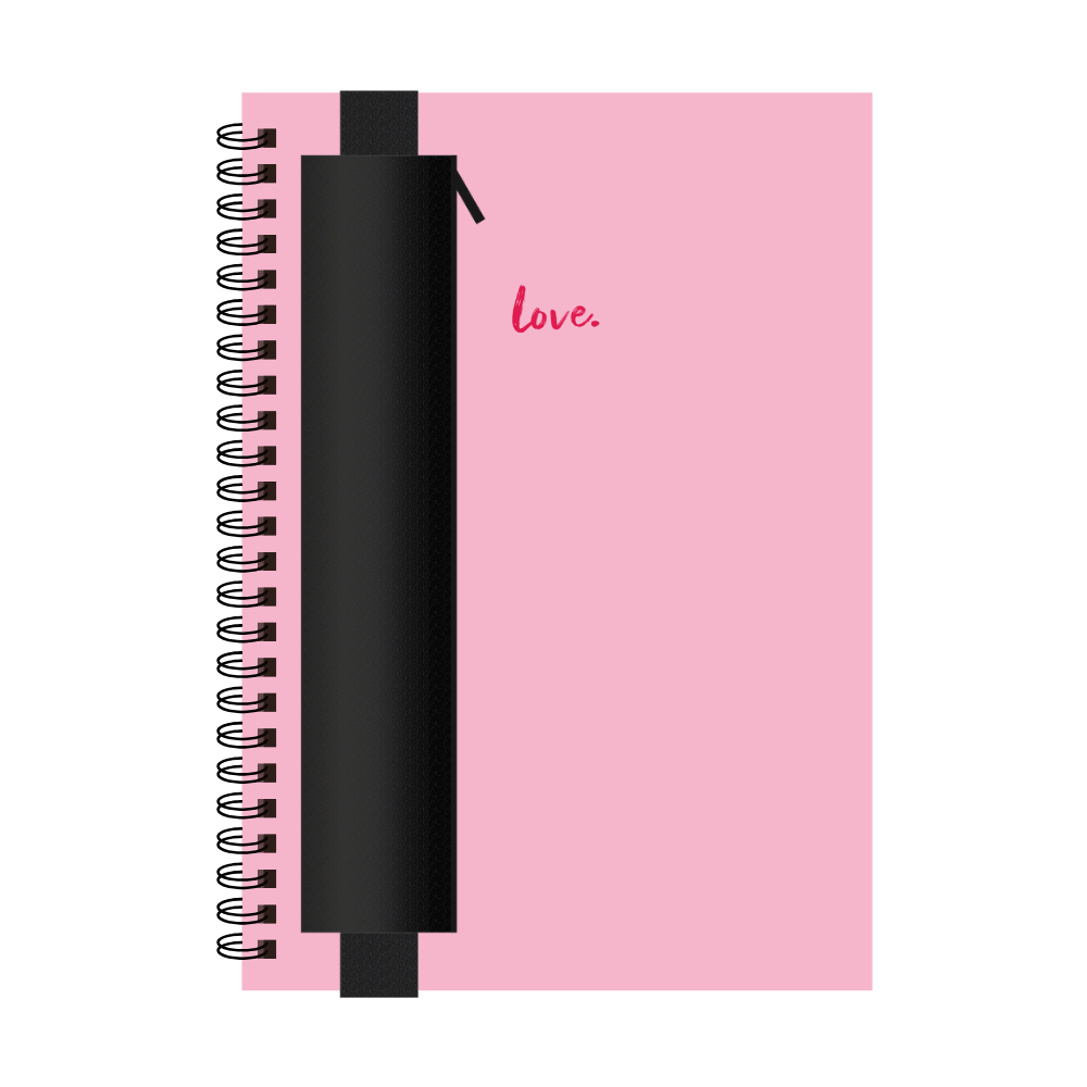 A5 uitwisbaar notitieboek | Love
