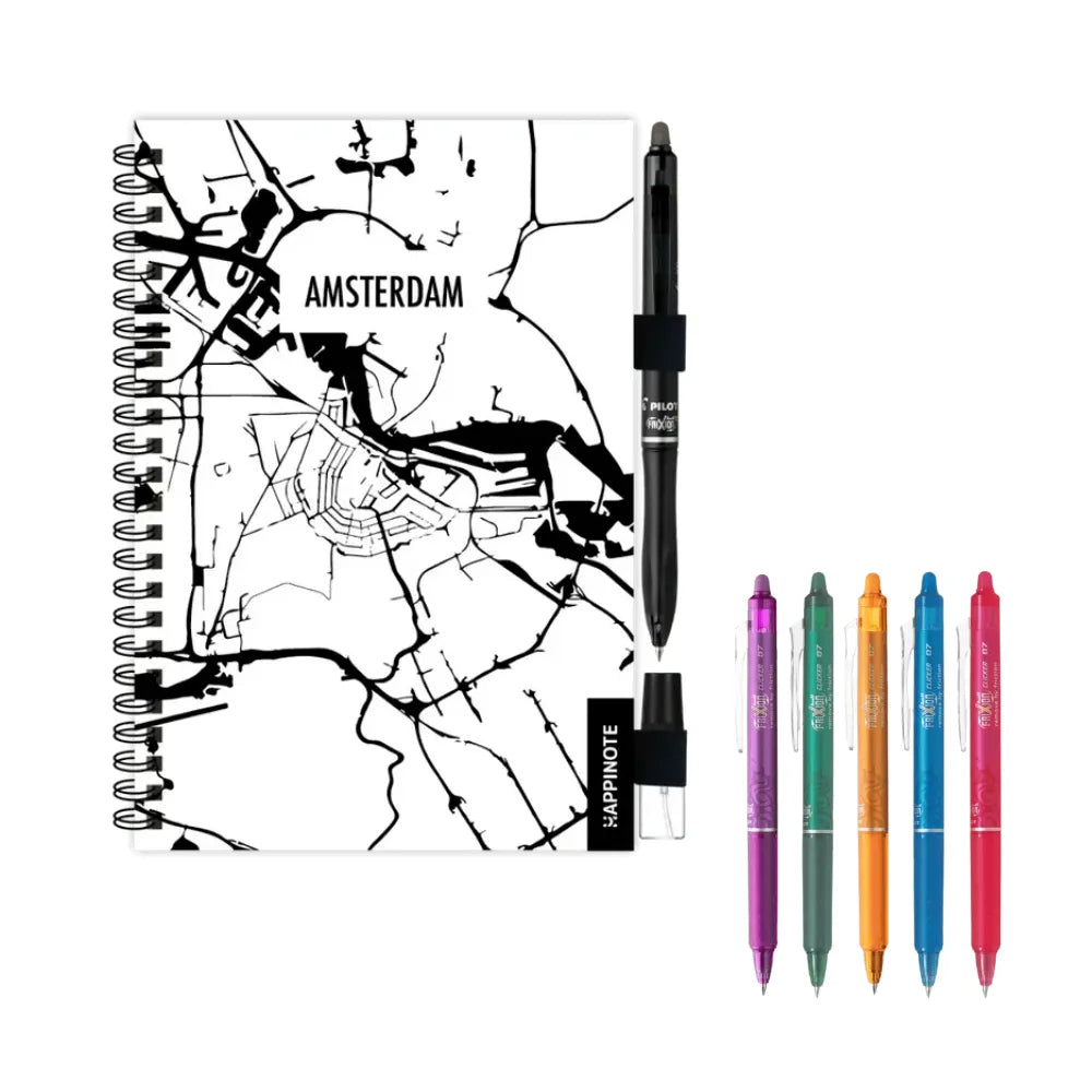 Pakket A5 Amsterdam + Set van 5 kleurpennen