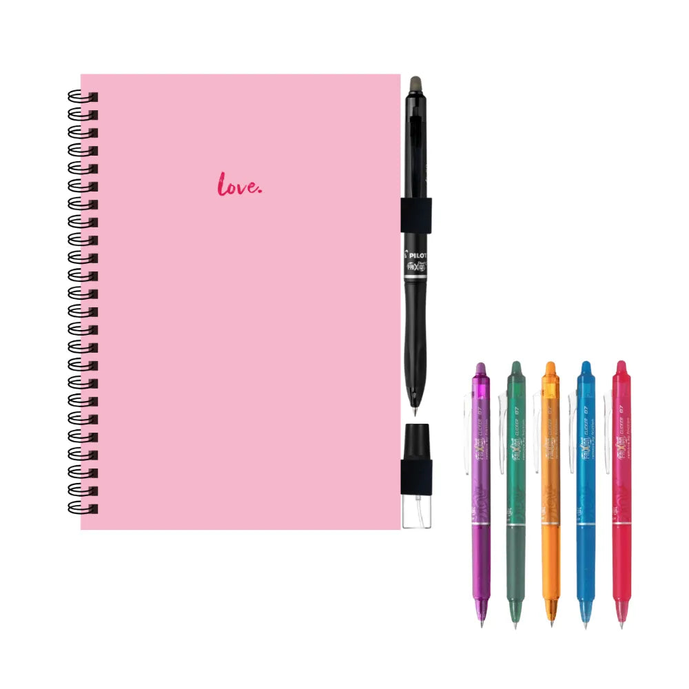 Pakket A5 Love + Set van 5 kleurpennen