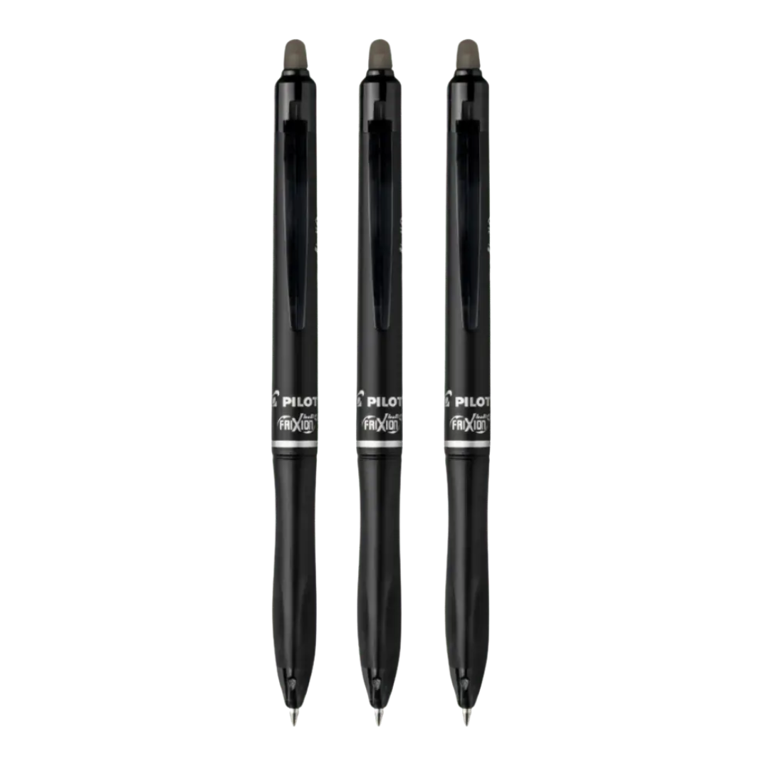 Set van 3 - Happinote Hervulbare Uitwisbare Pen 0.7 - Zwart